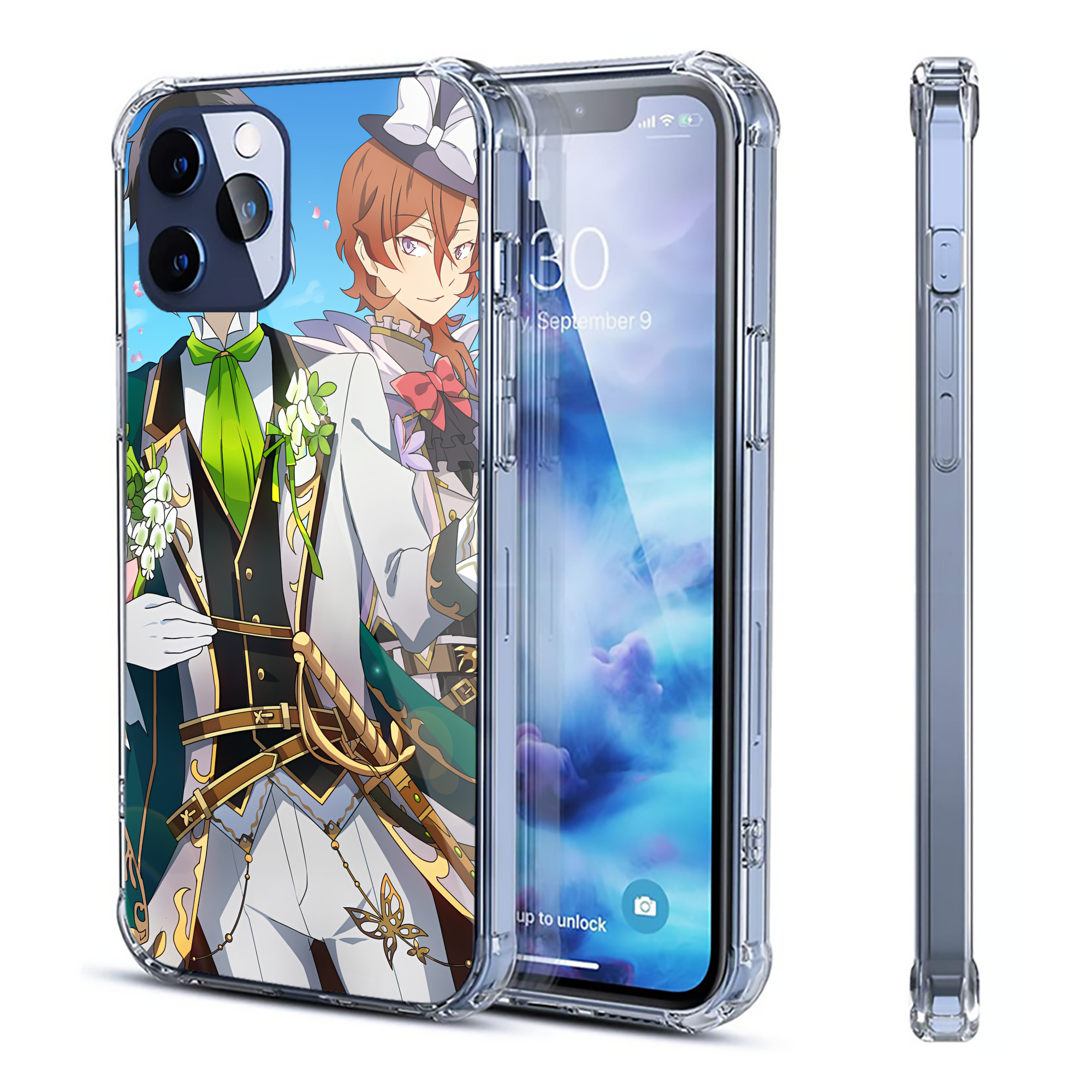 （画像用） 文豪ストレイドッグス Bungo Stray Dogs 【iPhone 12シリーズ対応】透明スマホケース（クリアソフトケース）